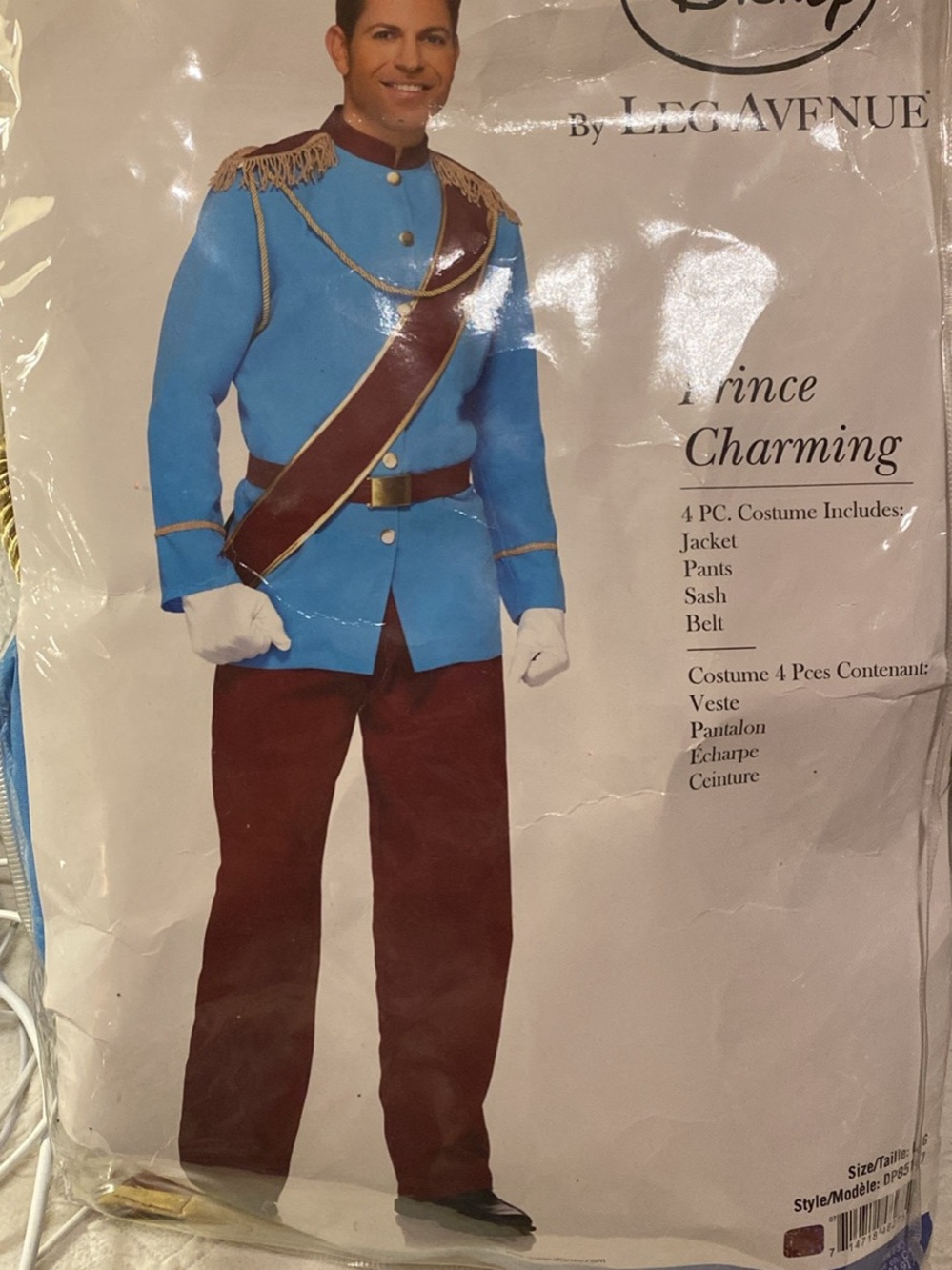 Leg Avenue Prince Charming Costume - Blue Jacket with Brown Sash and Pants